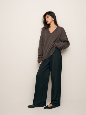 jadey cashmere oversized v-neck sweater