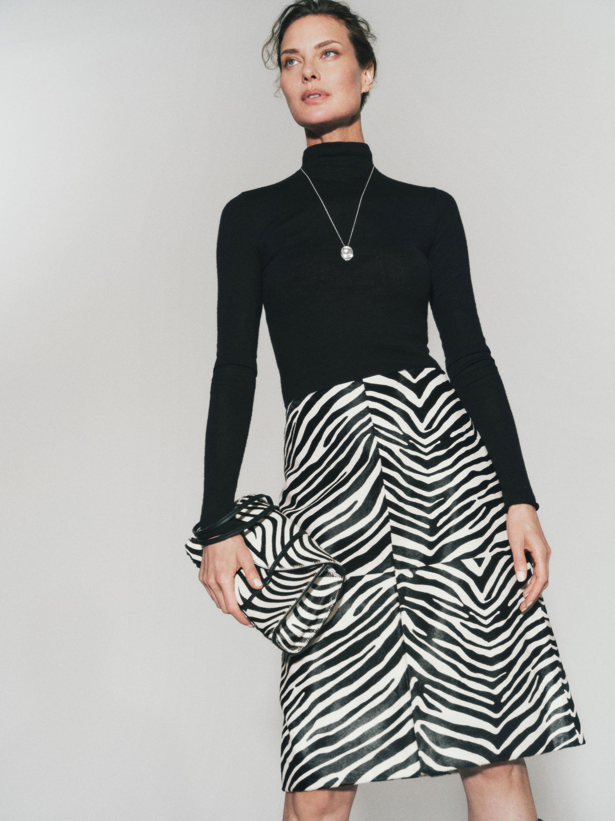 veda barrow leather low waist skirt