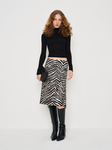 veda barrow leather low waist skirt