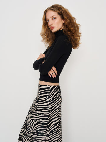 veda barrow leather low waist skirt