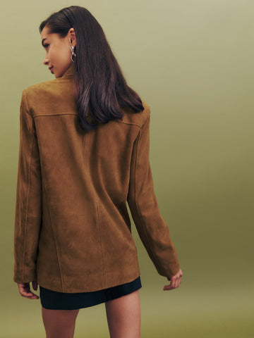 veda lincoln suede shirt jacket
