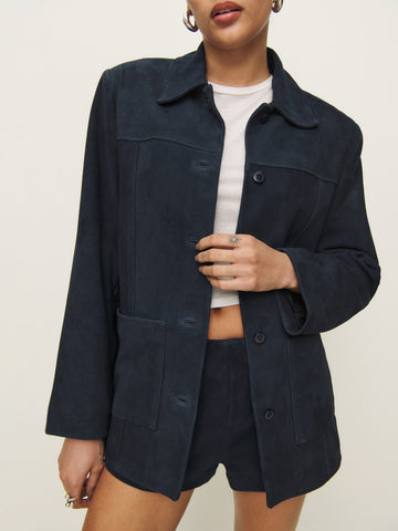 veda lincoln suede shirt jacket