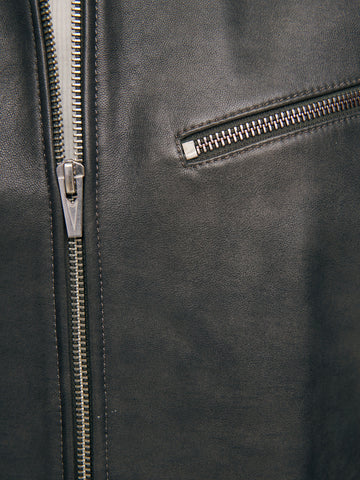 veda marco leather oversized bomber