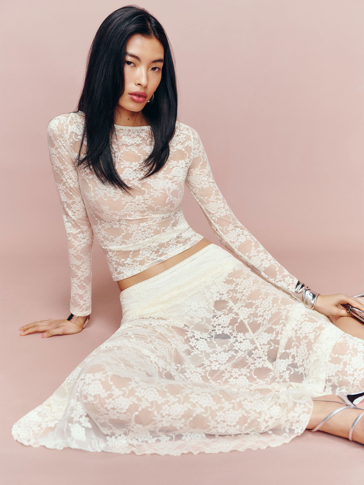 adriano lace knit top