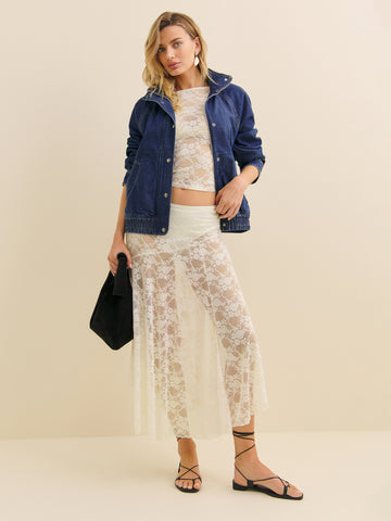 adriano lace knit top