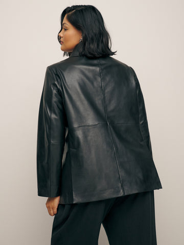 veda dalia relaxed leather blazer es