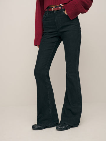 margot high rise flare jeans