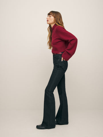 margot high rise flare jeans