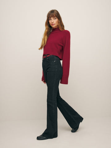 margot high rise flare jeans