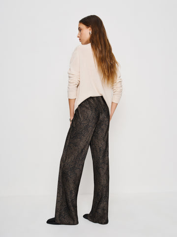 petites gale satin mid rise bias pant