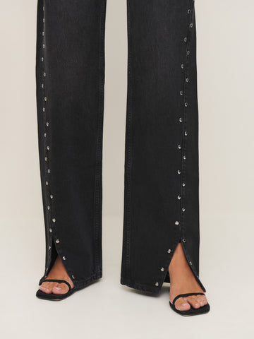 cary high rise slouchy straight leg jeans