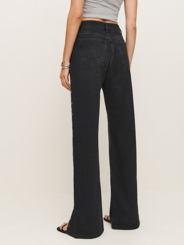 cary high rise slouchy straight leg jeans