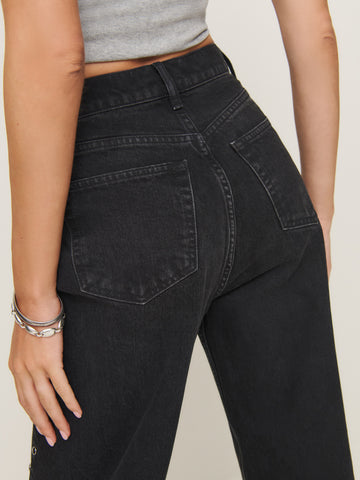 cary high rise slouchy straight leg jeans