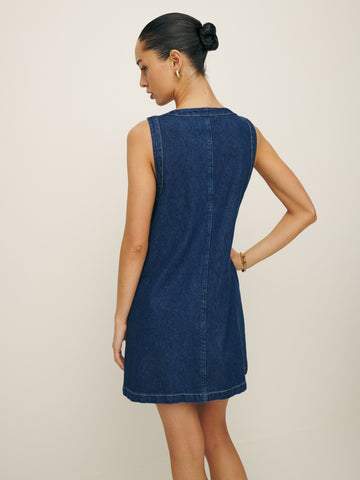 tropez denim mini dress