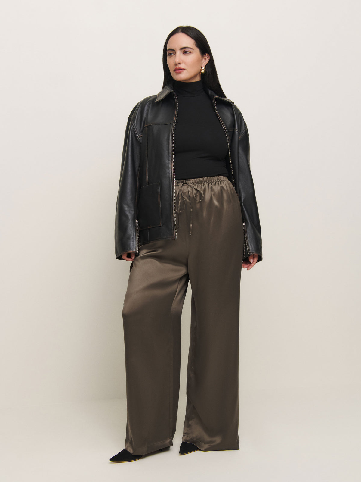 olina silk pant es