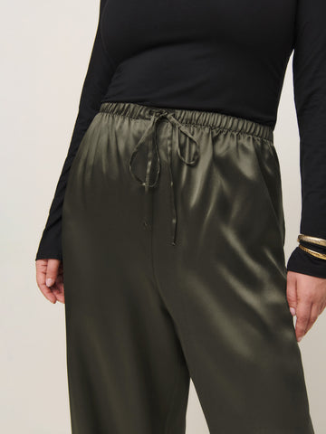 olina silk pant es