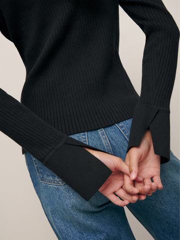 valentina ribbed open cardigan