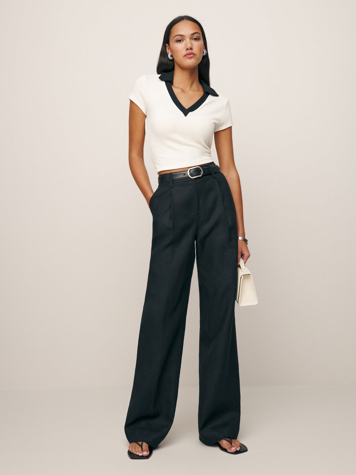alex linen mid rise pant