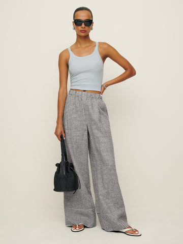 fernando linen wide leg pant