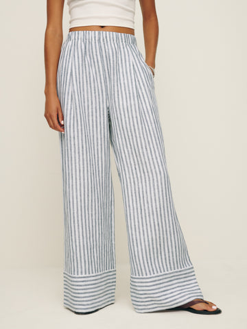 fernando linen wide leg pant