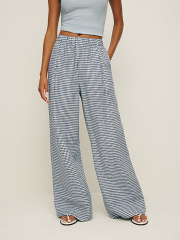 fernando linen wide leg pant