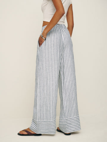 fernando linen wide leg pant