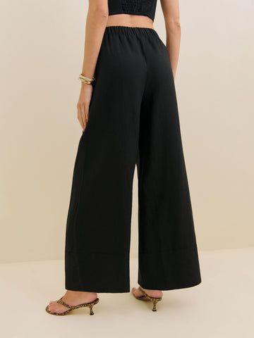 fernando linen wide leg pant