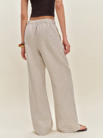 fernando linen wide leg pant