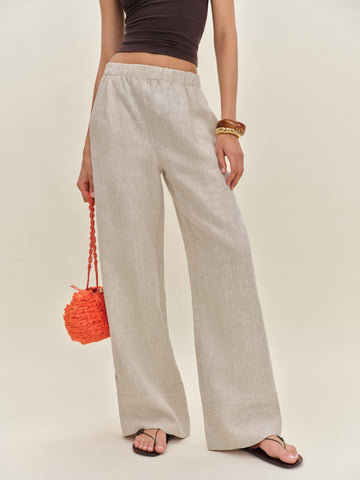 fernando linen wide leg pant