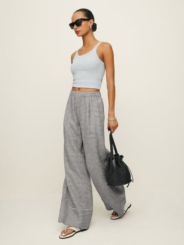 fernando linen wide leg pant
