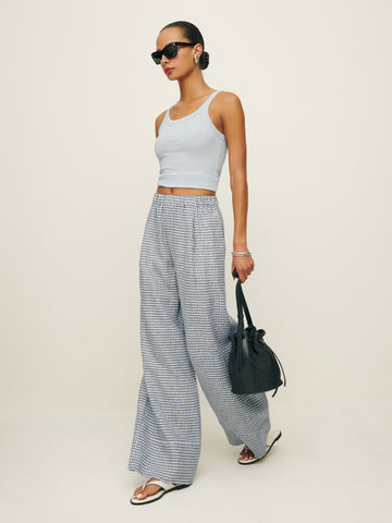 fernando linen wide leg pant
