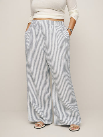 fernando linen wide leg pant es