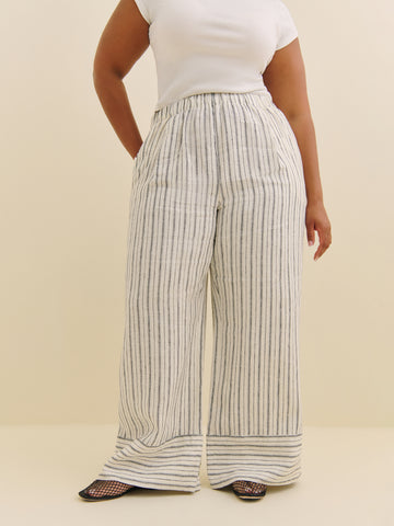 fernando linen wide leg pant es