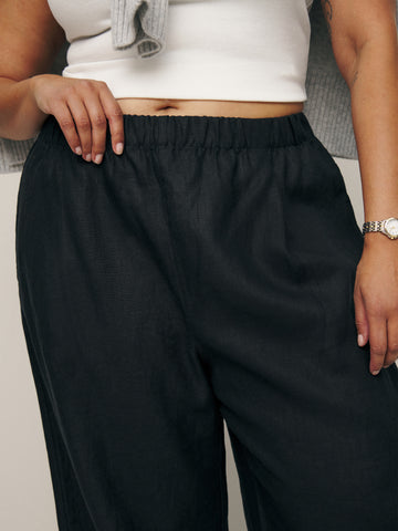 fernando linen wide leg pant es