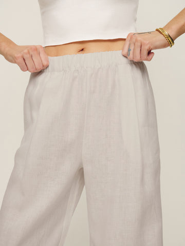 petites fernando linen wide leg pant
