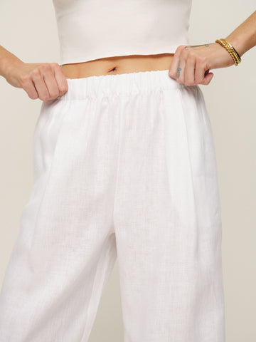 petites fernando linen wide leg pant