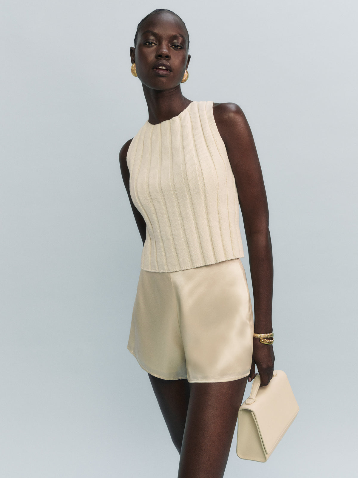 callie cotton ribbed sweater tank