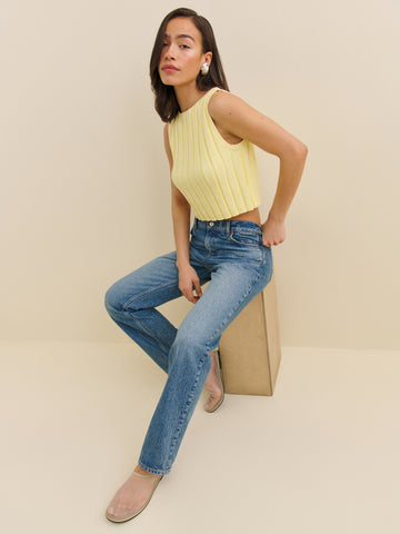 callie cotton ribbed sweater tank