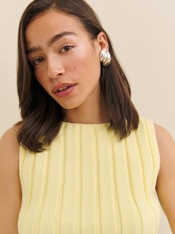 callie cotton ribbed sweater tank