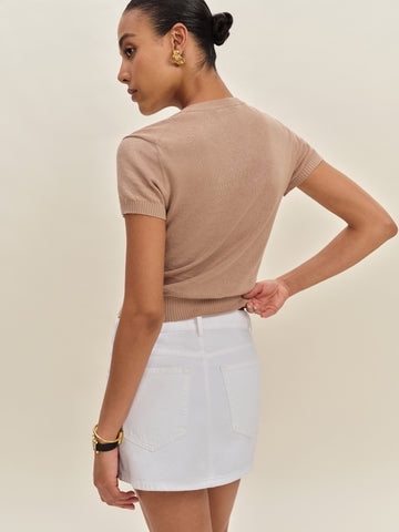 hazel low rise denim mini skirt