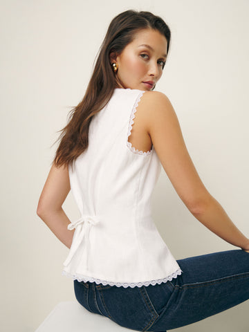 amela linen top