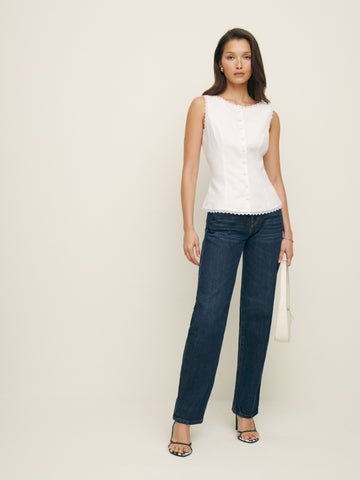 amela linen top