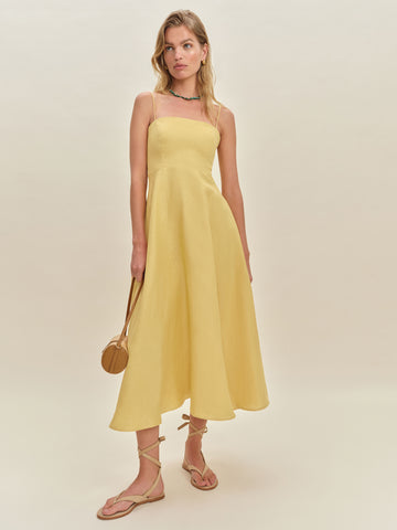 monette linen dress