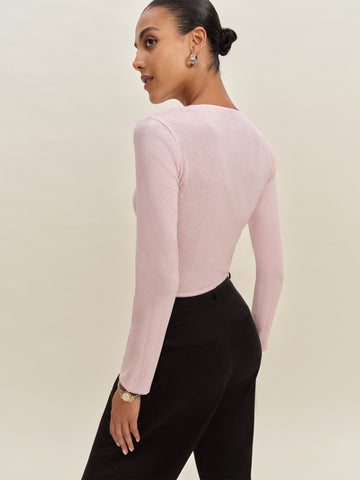 ari pointelle knit cardigan