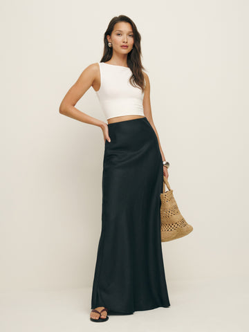 bella linen skirt