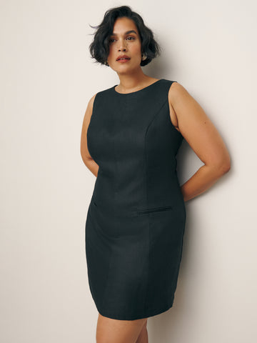 citron linen dress es