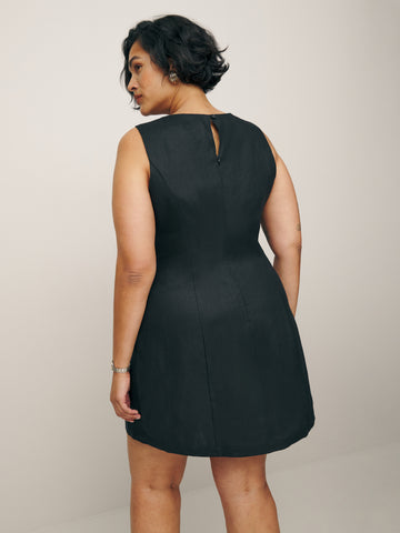 citron linen dress es