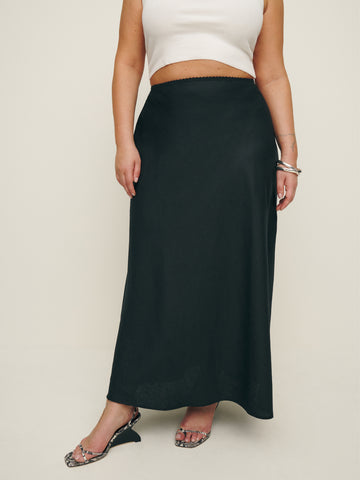 layla linen skirt es