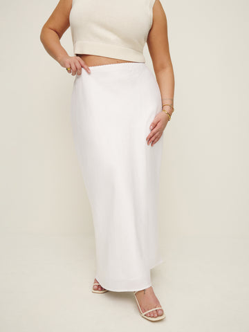 layla linen skirt es