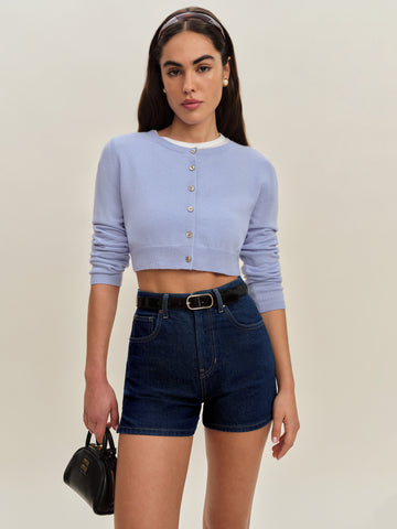 norah stretch high rise 3.5” jean shorts